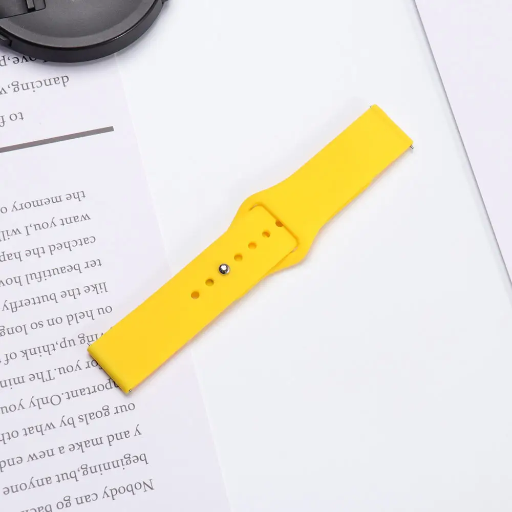 Red Silicone Sports Watch Strap 20mm 22mm