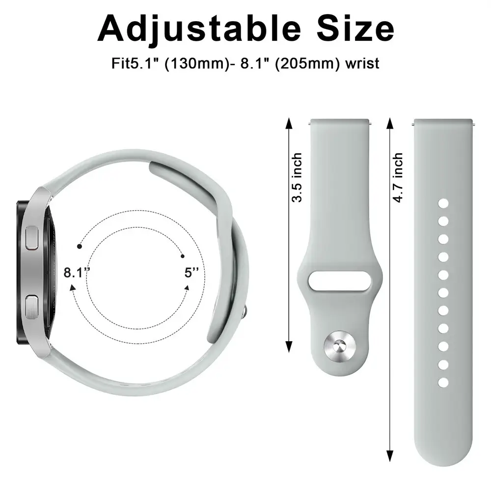 Red Silicone Sports Watch Strap 20mm 22mm — feature 4