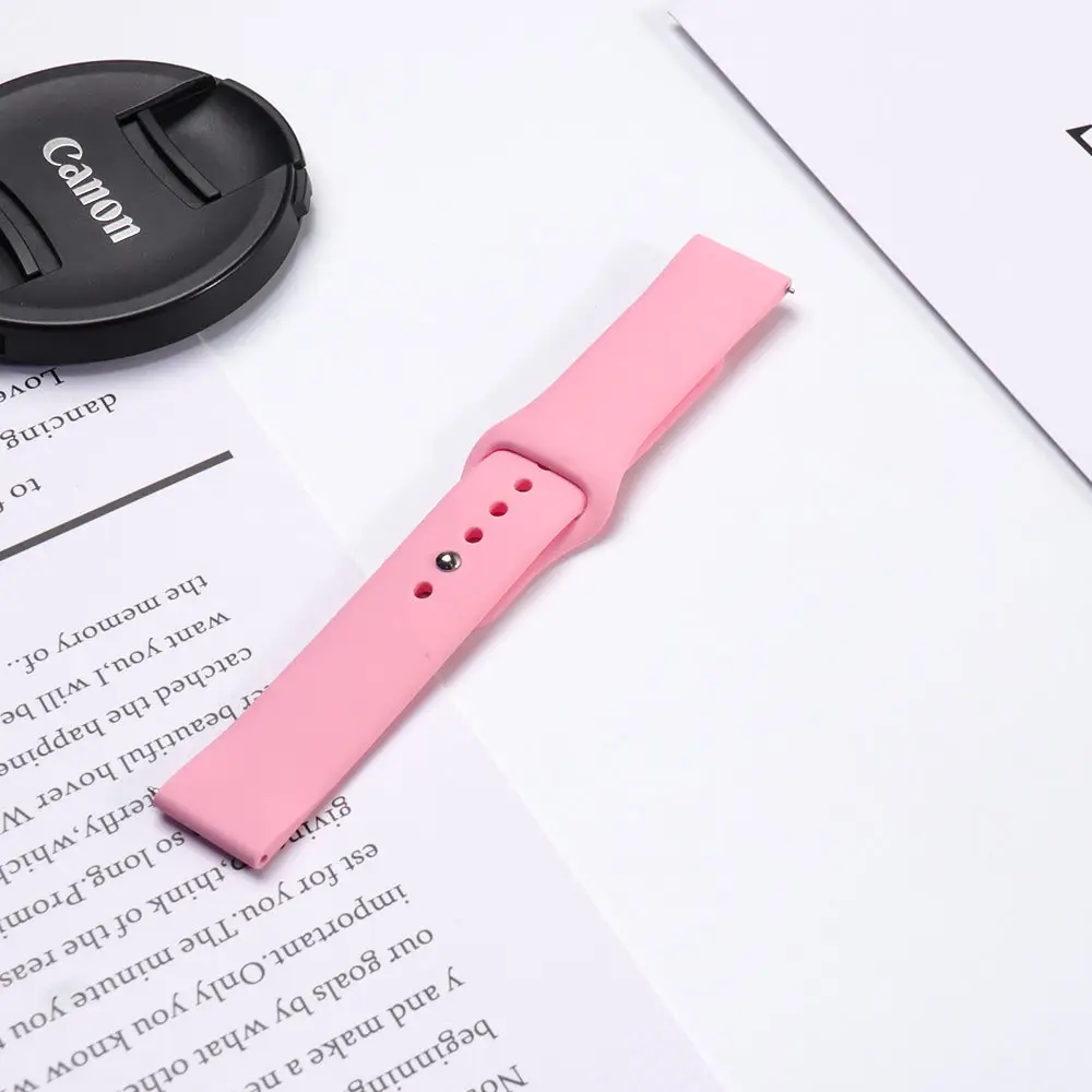 Red Silicone Sports Watch Strap 20mm 22mm