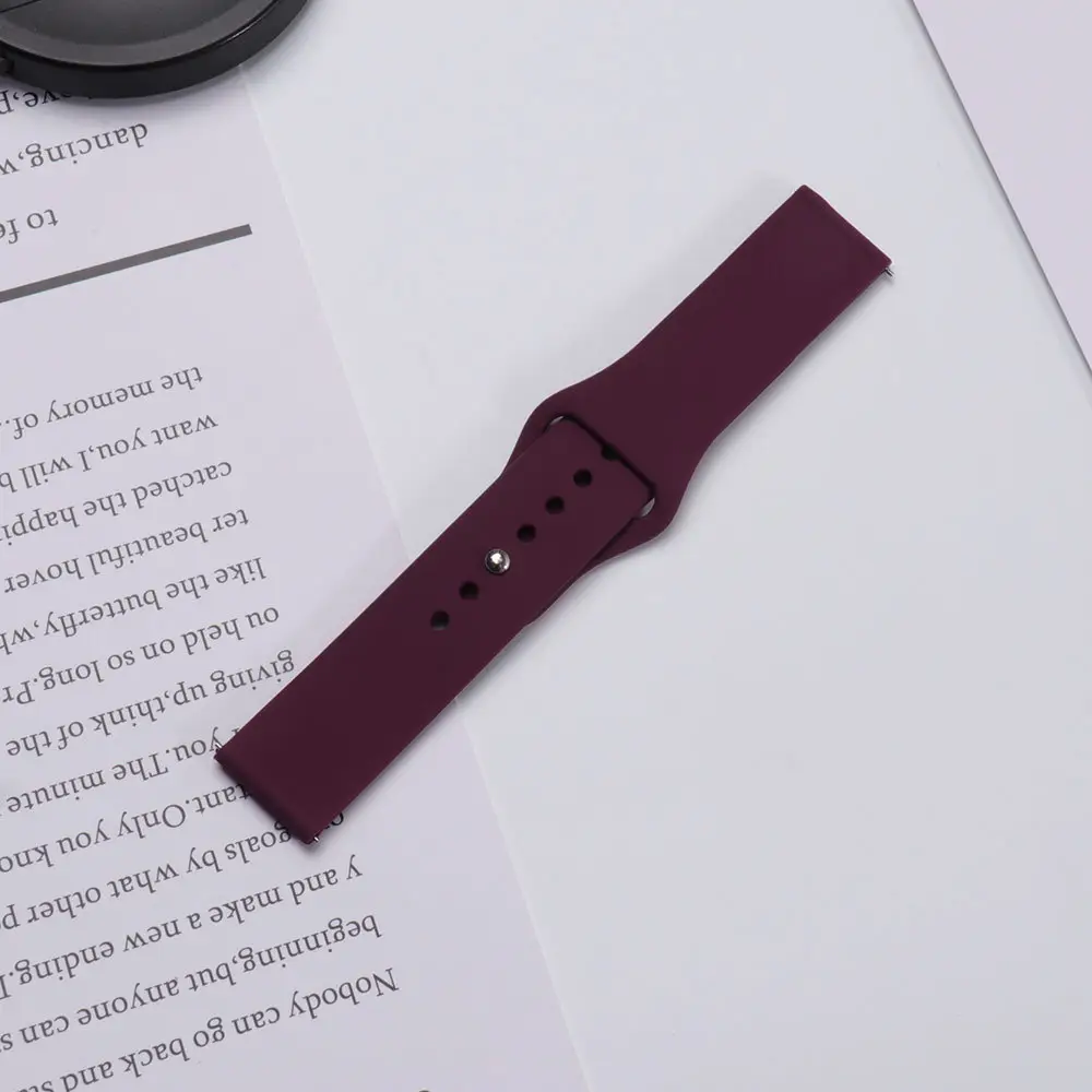 Red Silicone Sports Watch Strap 20mm 22mm