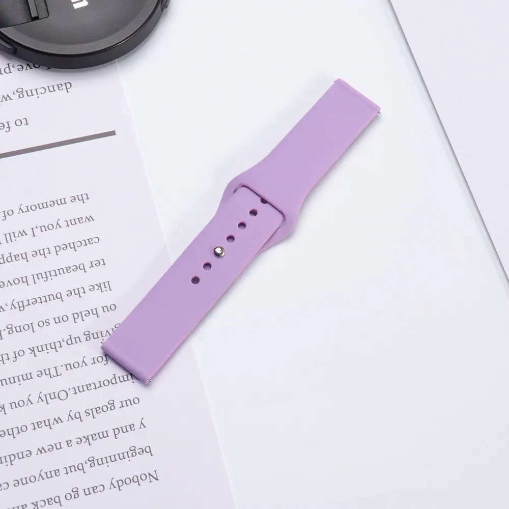 Red Silicone Sports Watch Strap 20mm 22mm