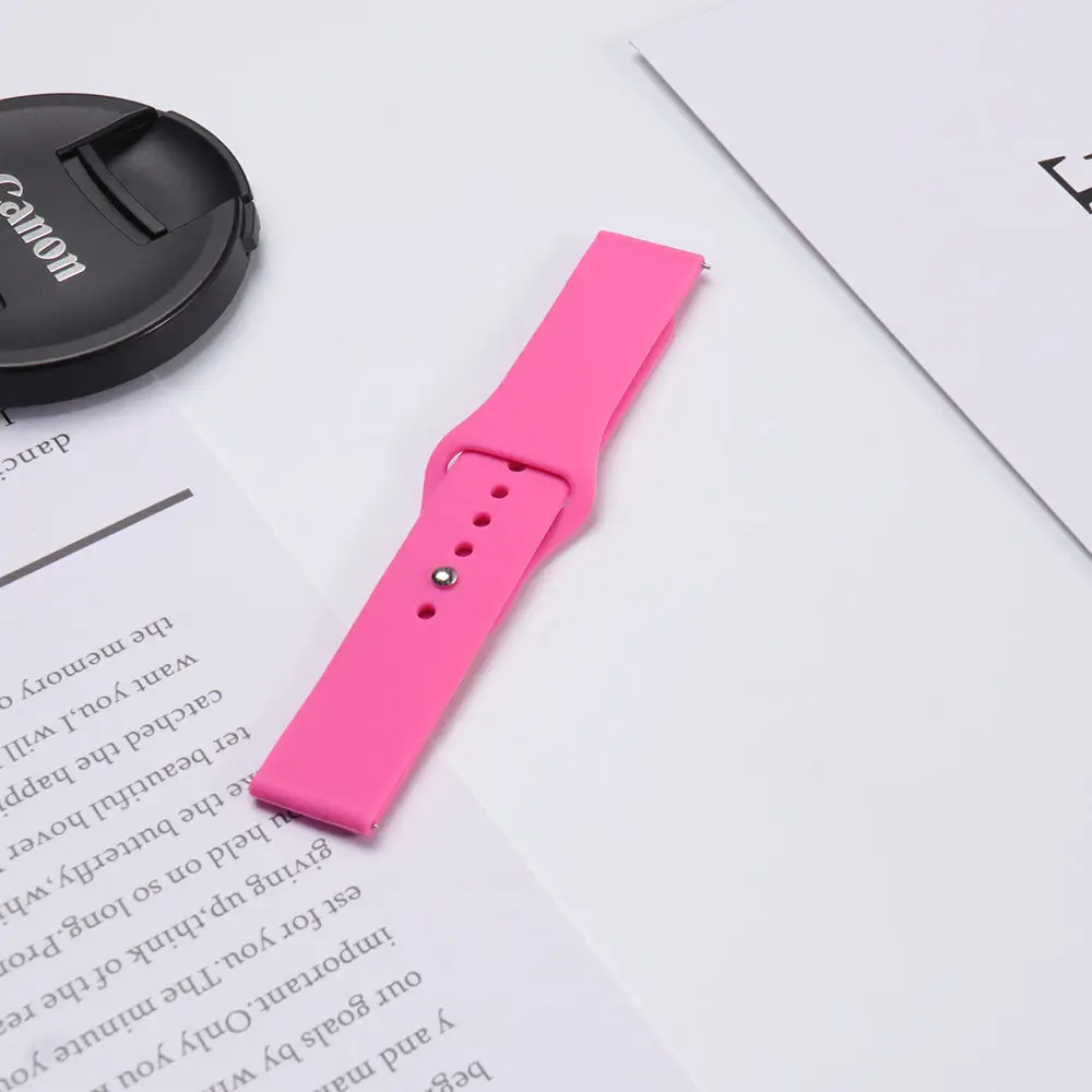 Red Silicone Sports Watch Strap 20mm 22mm