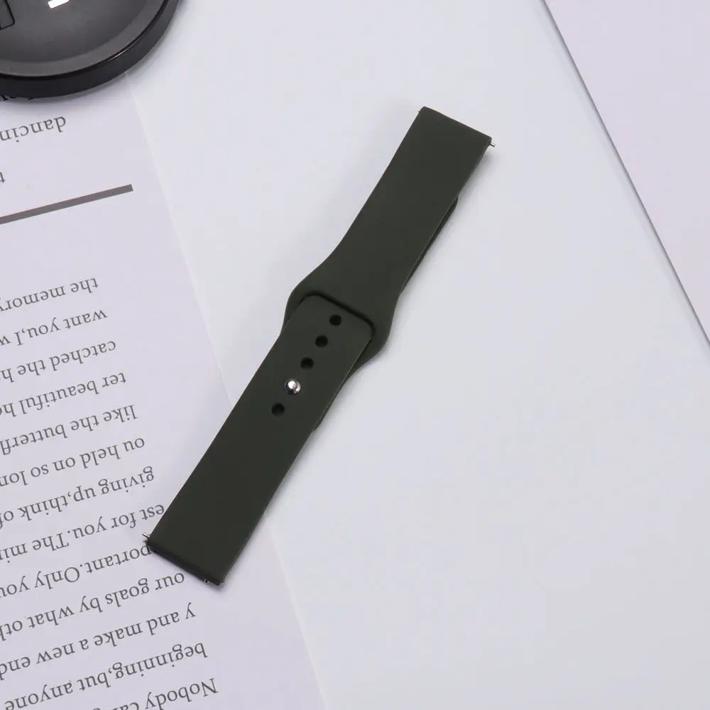 Red Silicone Sports Watch Strap 20mm 22mm