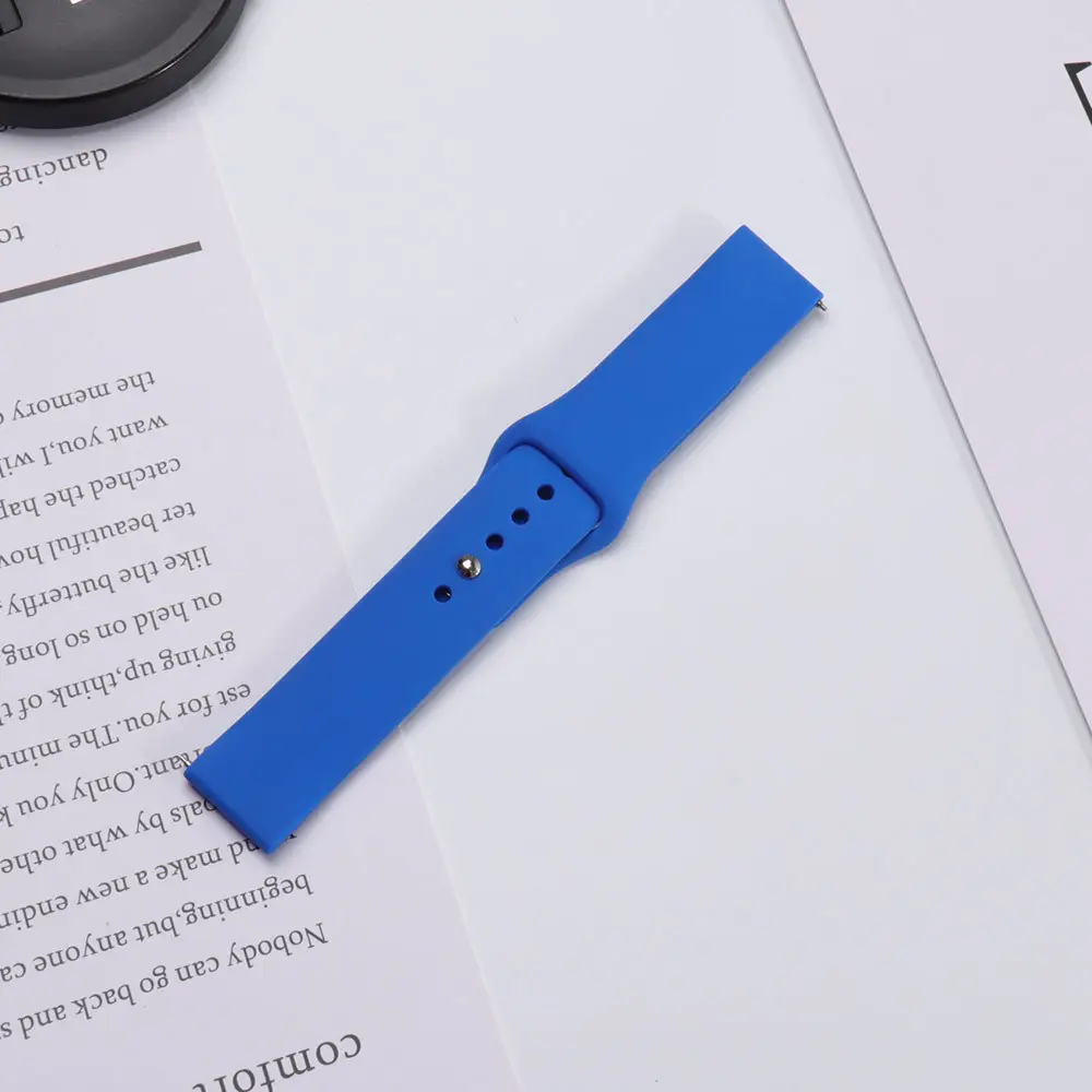 Red Silicone Sports Watch Strap 20mm 22mm