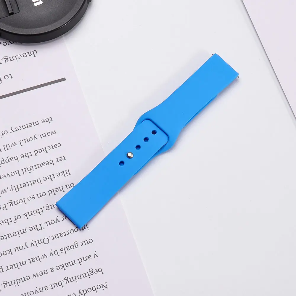 Red Silicone Sports Watch Strap 20mm 22mm