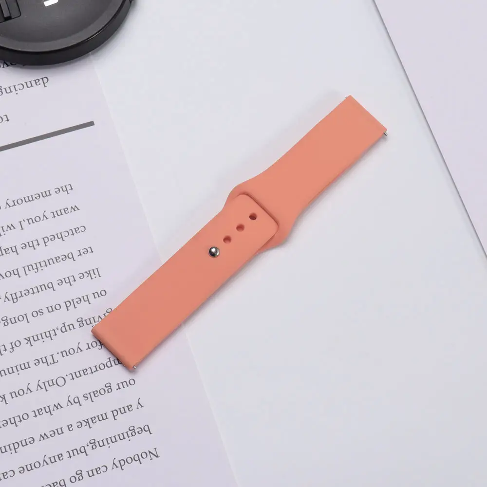 Red Silicone Sports Watch Strap 20mm 22mm