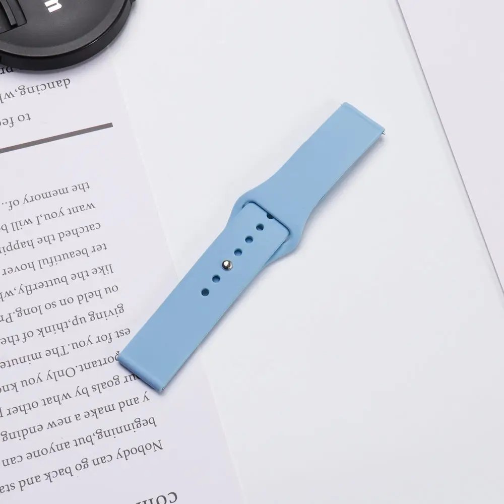 Red Silicone Sports Watch Strap 20mm 22mm