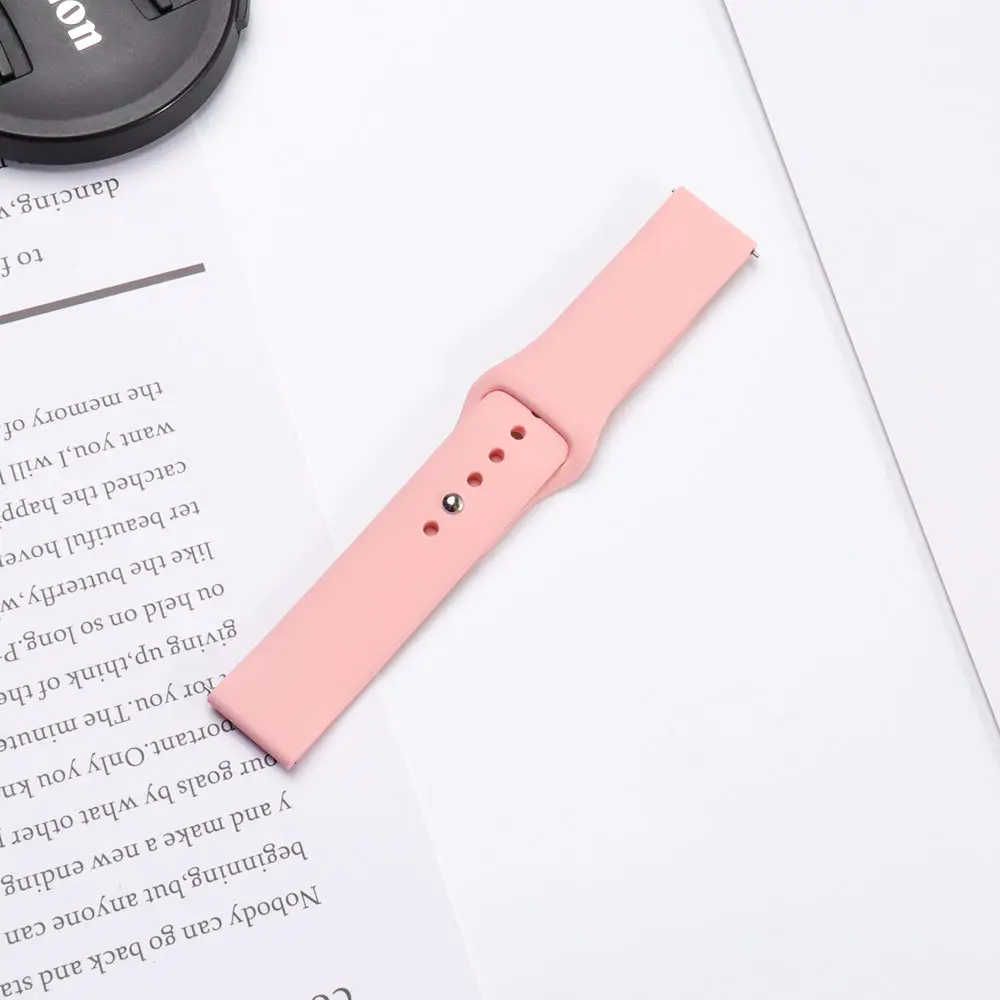 Red Silicone Sports Watch Strap 20mm 22mm