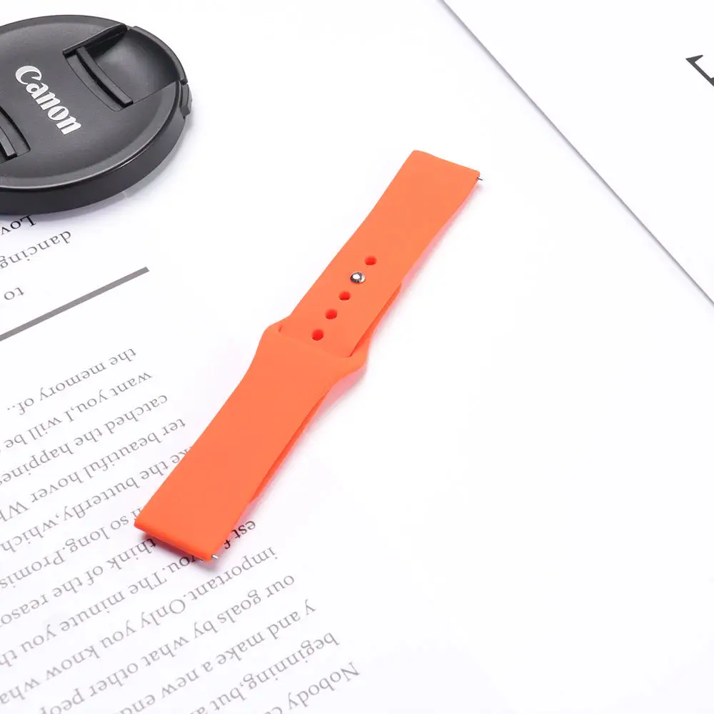 Red Silicone Sports Watch Strap 20mm 22mm
