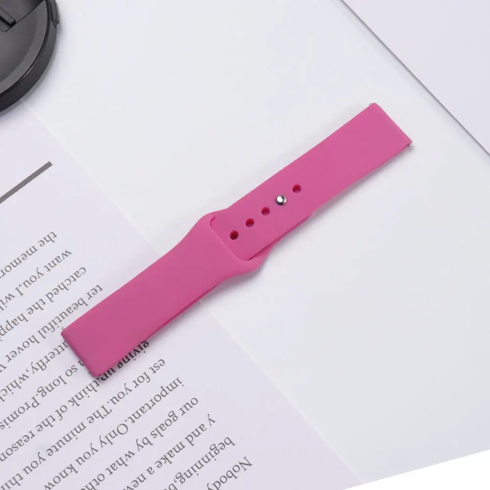 Red Silicone Sports Watch Strap 20mm 22mm