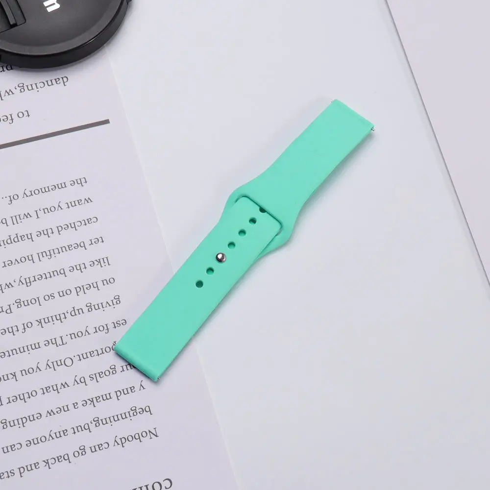 Red Silicone Sports Watch Strap 20mm 22mm