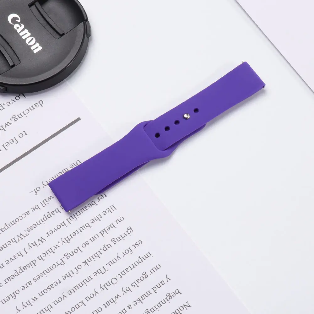 Red Silicone Sports Watch Strap 20mm 22mm