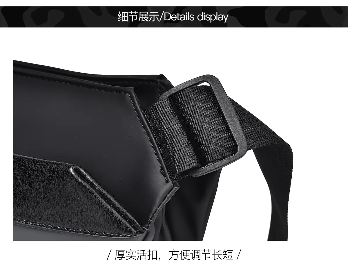 Men's Korean Style Crossbody Bag Black Grey All-match — feature 19