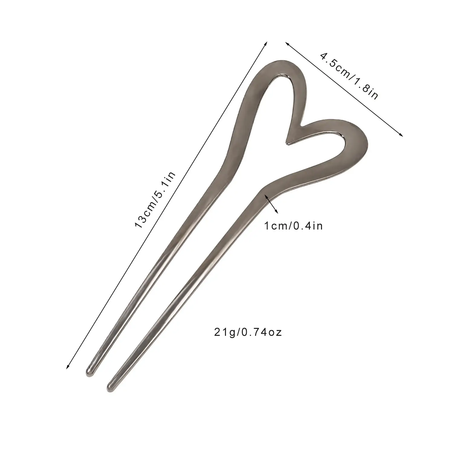 2024 Love U-Shaped Hair Fixers Metal Gold Black - Image 7