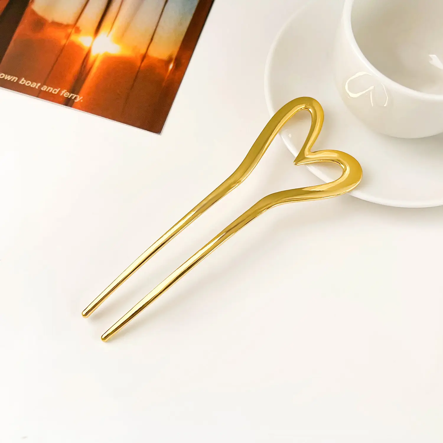 2024 Love U-Shaped Hair Fixers Metal Gold Black - Image 2