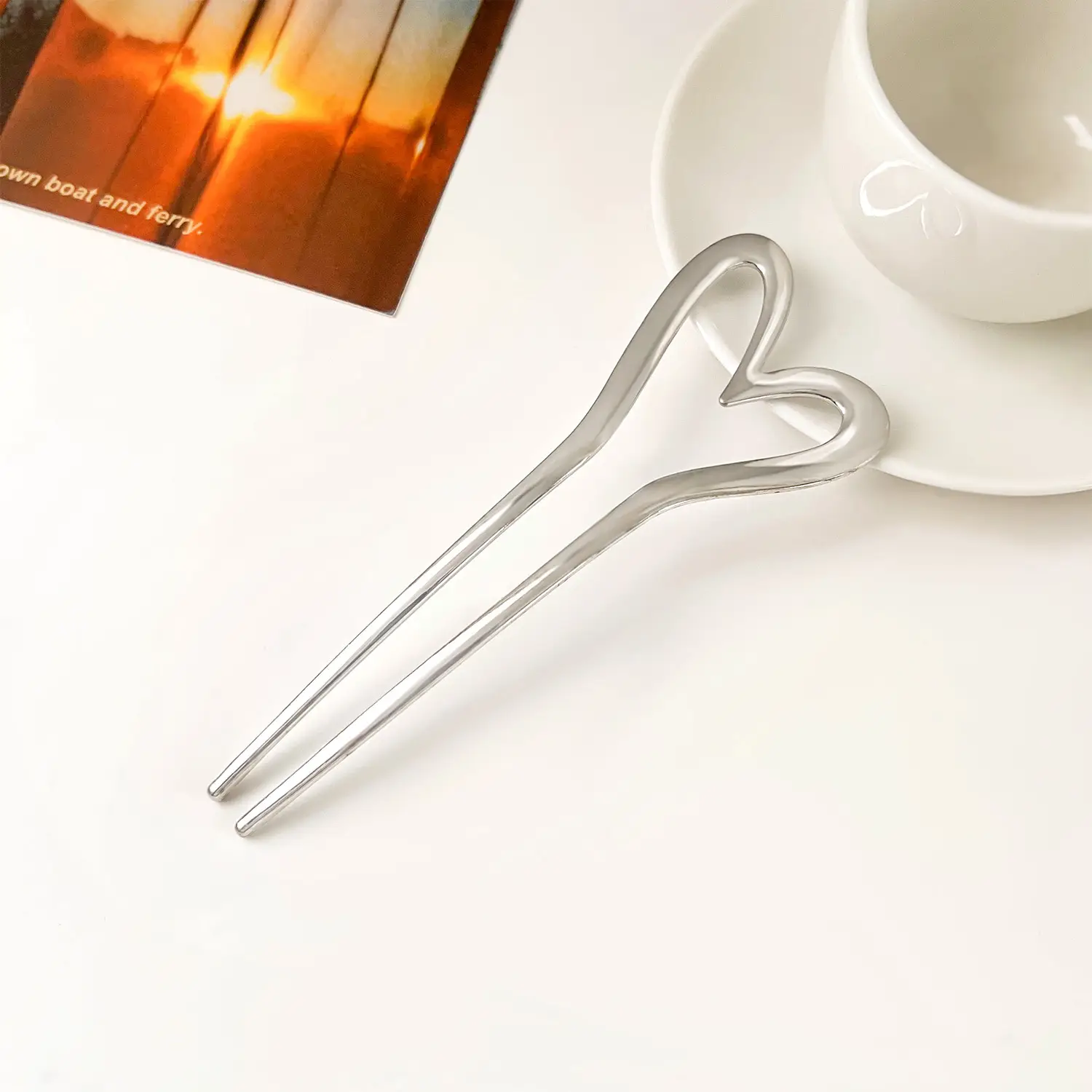 2024 Love U-Shaped Hair Fixers Metal Gold Black - Image 3