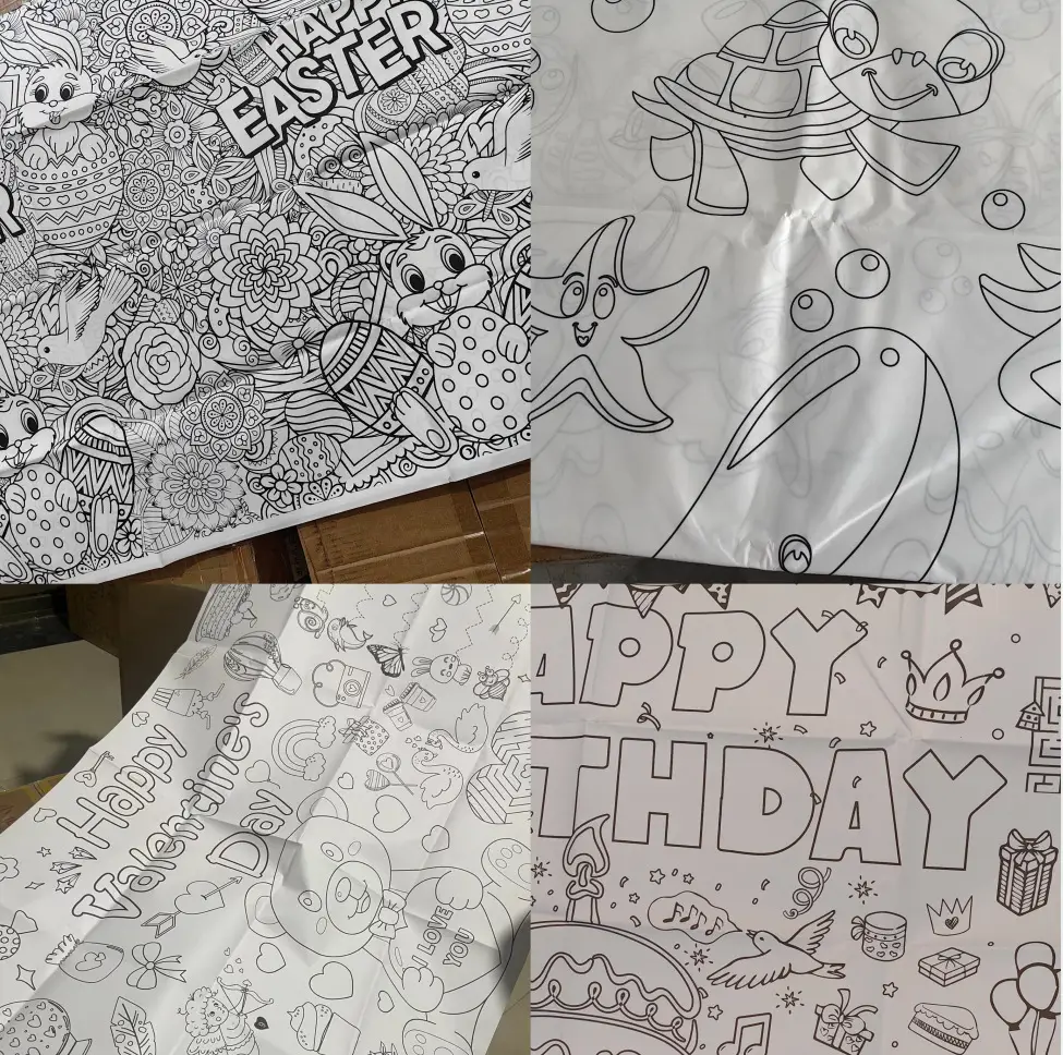 Back to School Season Theme Party Giant Poster Children's Back-To-School Day Decoration Waterproof Coated Paper Tablecloth Supplies — feature 2