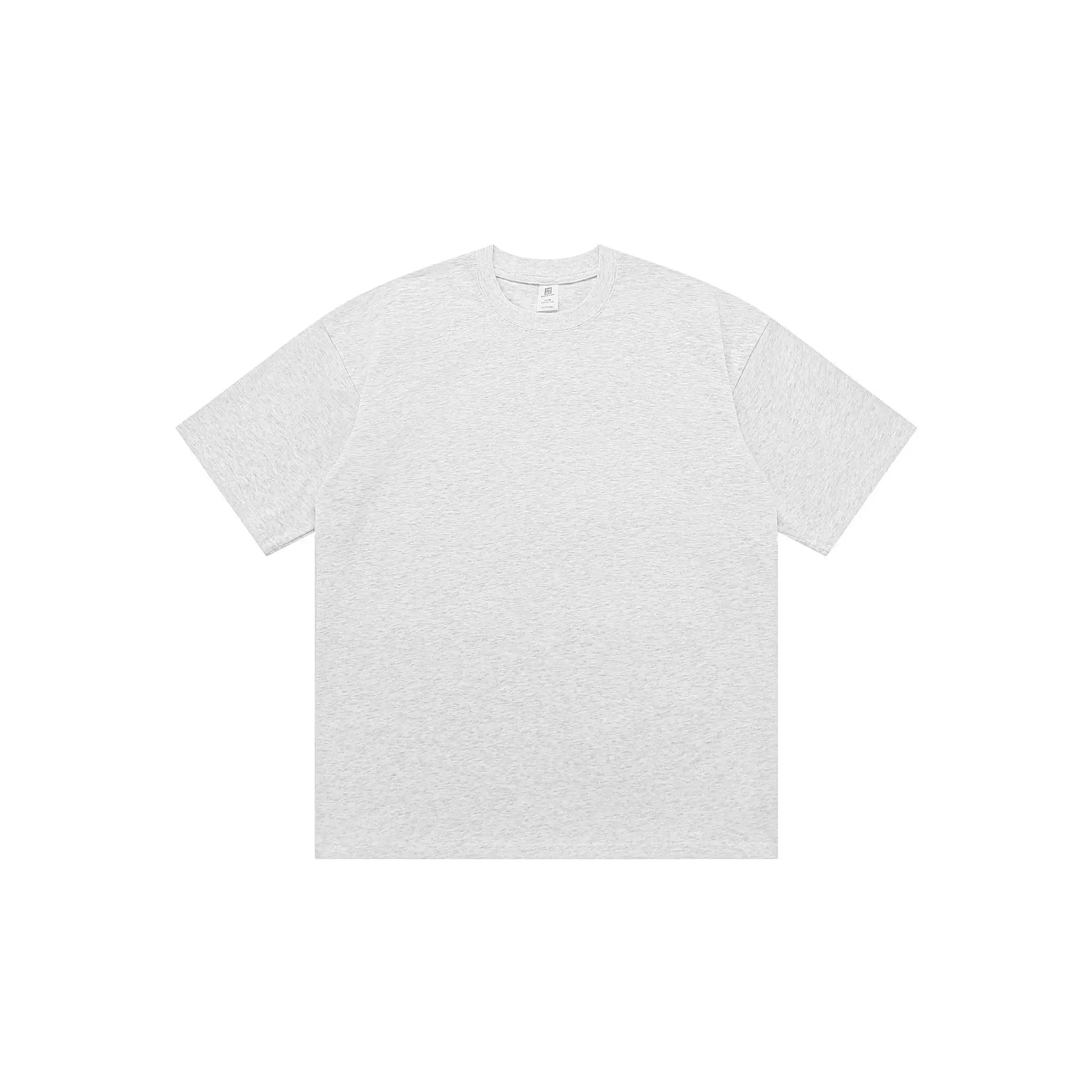 Men's White Solid T-Shirt 260g Round Neck Short Sleeve - Image 4