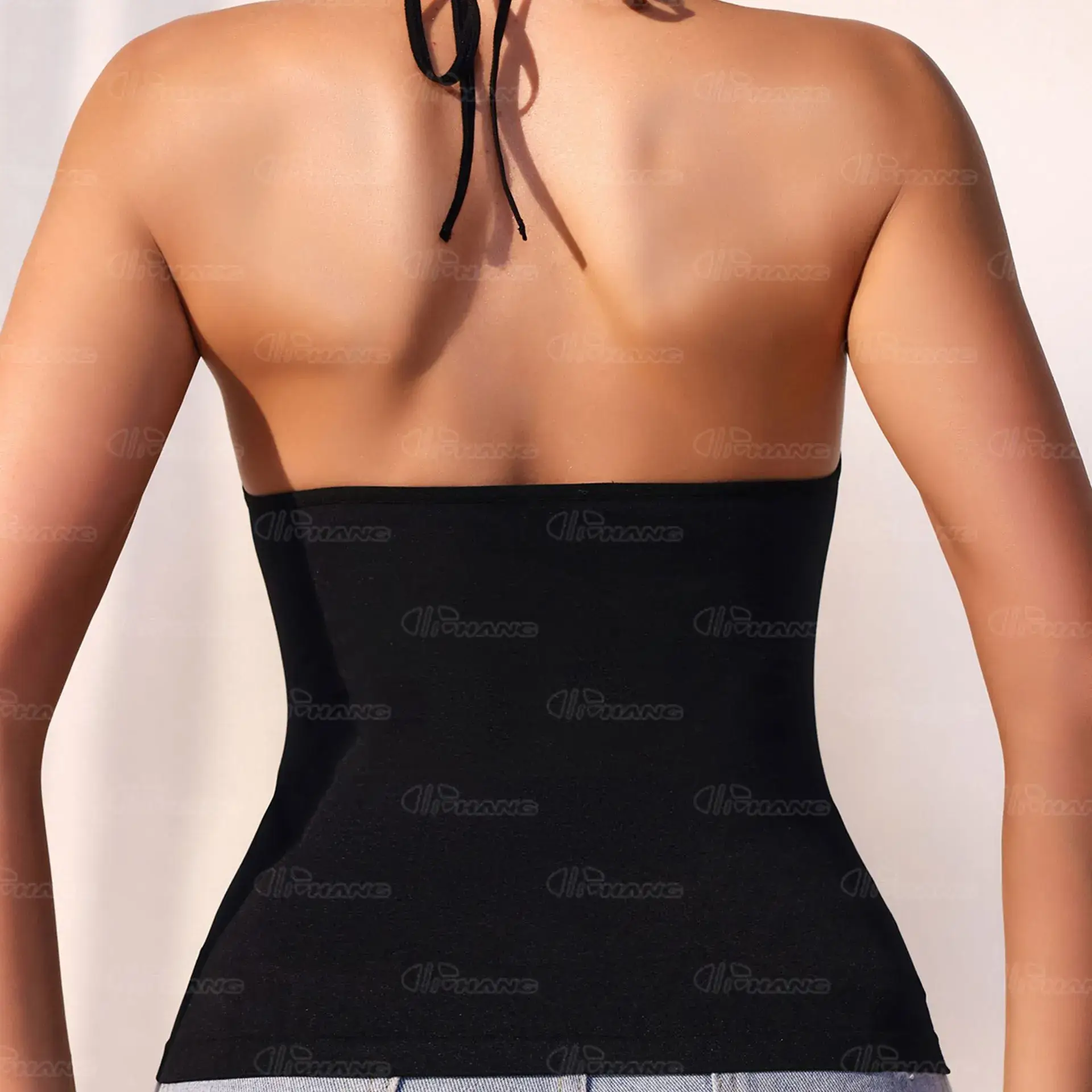 Black Hollow Cutout Bra for Plus Size Women - Image 4