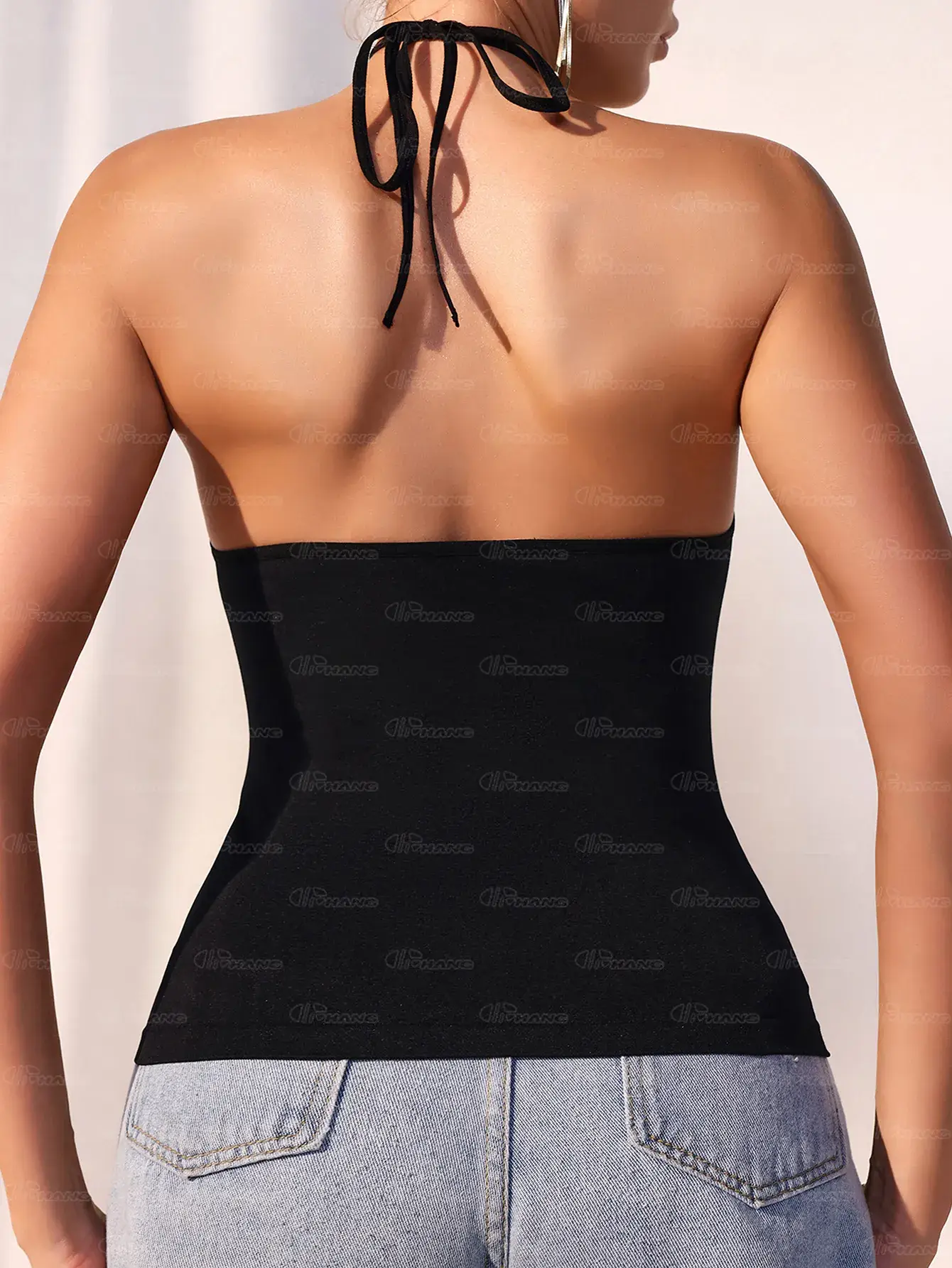 Black Hollow Cutout Bra for Plus Size Women — feature 4