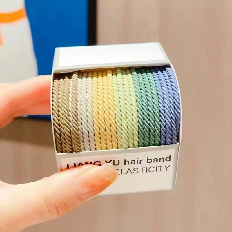 Women's High Elastic Rubber Band Hair Rope Braided Ring — feature 13