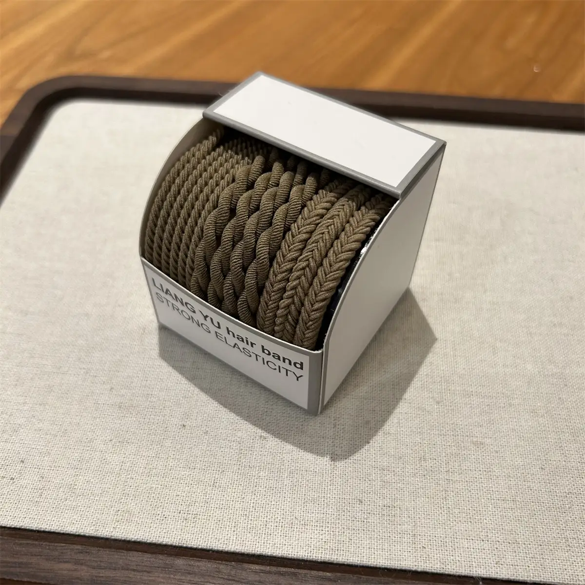 Women's High Elastic Rubber Band Hair Rope Braided Ring — feature 8