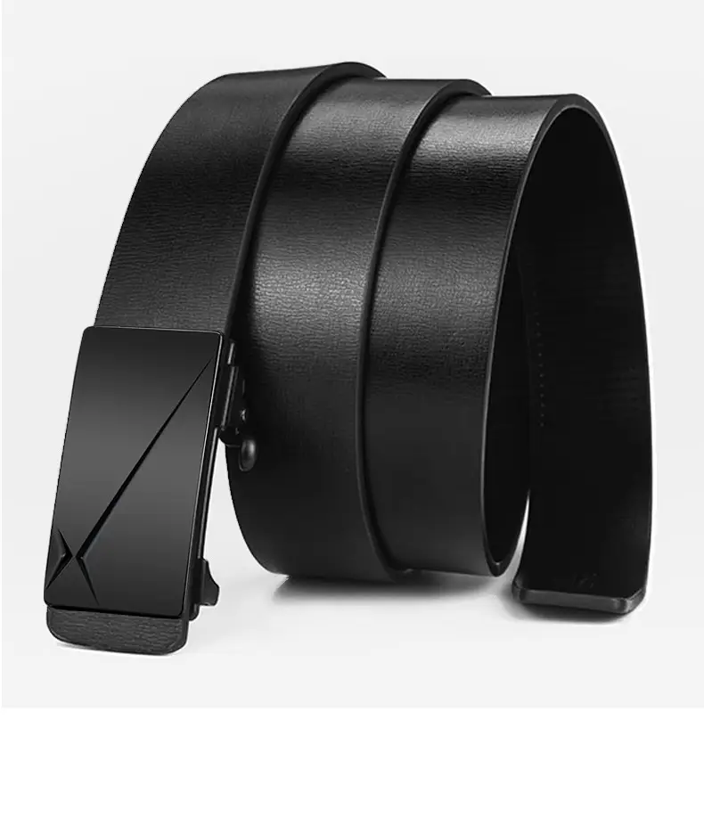 Men's Black PU Leather Belt with Automatic Buckle β feature 13