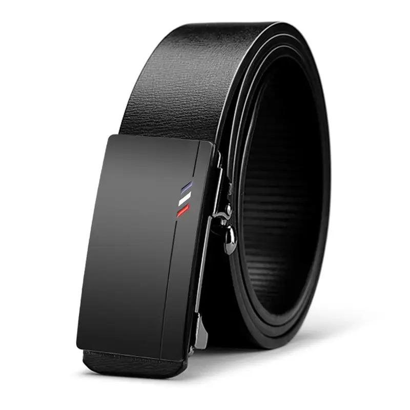 Men's Black PU Leather Belt with Automatic Buckle - Image 11