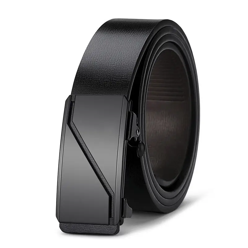 Men's Black PU Leather Belt with Automatic Buckle - Image 15