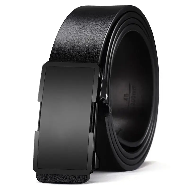 Men's Black PU Leather Belt with Automatic Buckle - Image 16