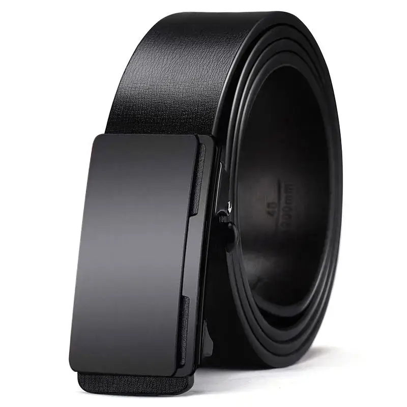 Men's Black PU Leather Belt with Automatic Buckle - Image 17