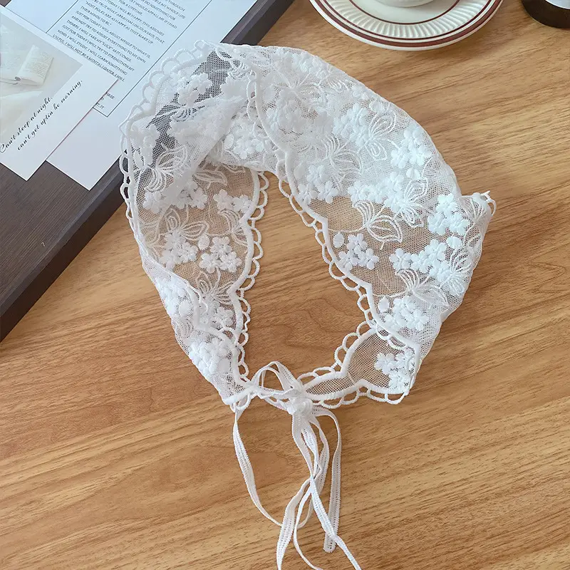 French Lace Triangle Tied Hair Belt for Women