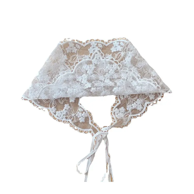 French Lace Triangle Tied Hair Belt for Women