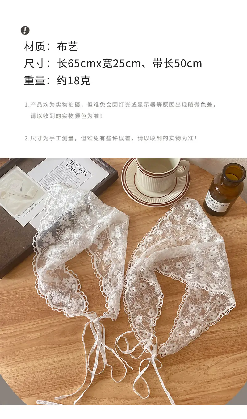 French Lace Triangle Tied Hair Belt for Women — feature 26