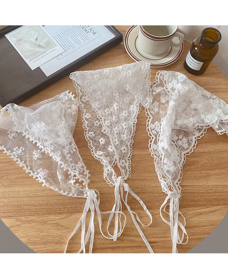 French Lace Triangle Tied Hair Belt for Women — feature 27