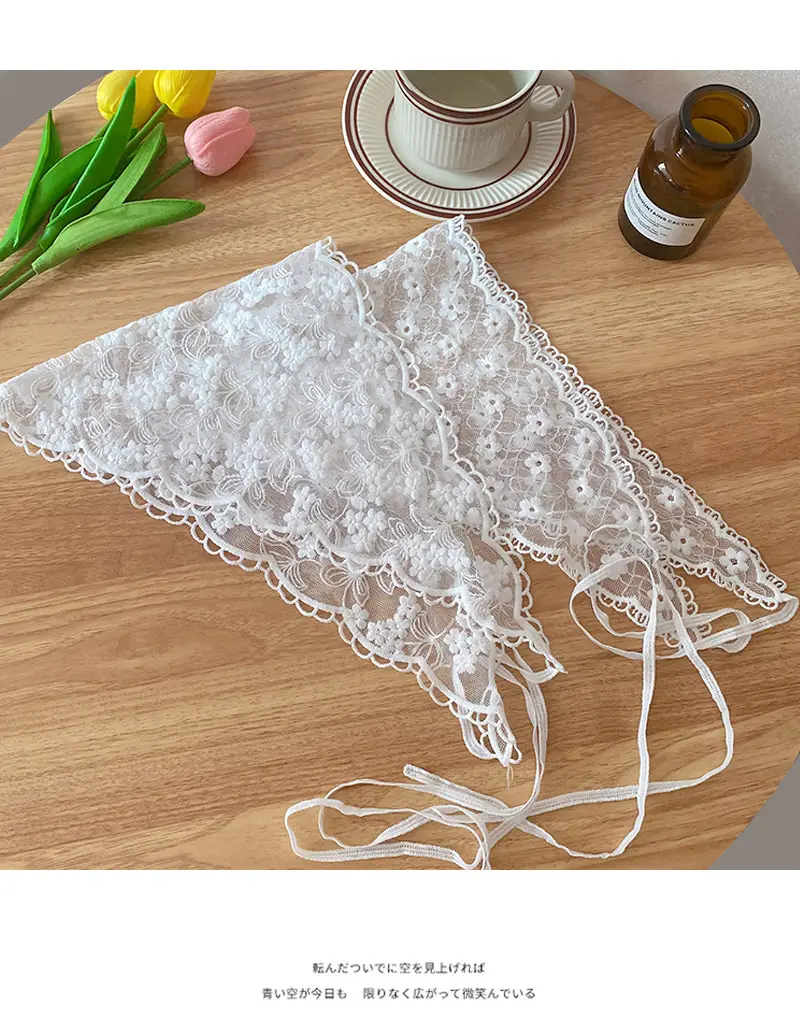 French Lace Triangle Tied Hair Belt for Women — feature 30