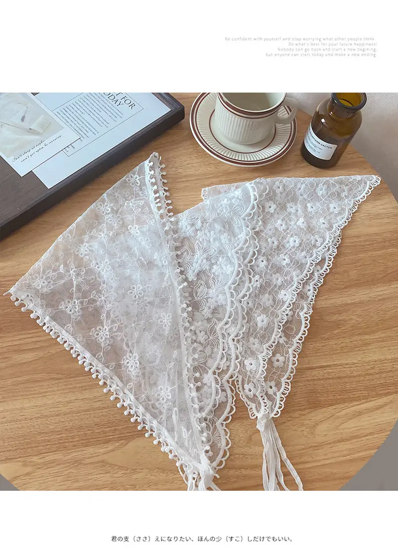 French Lace Triangle Tied Hair Belt for Women — feature 32