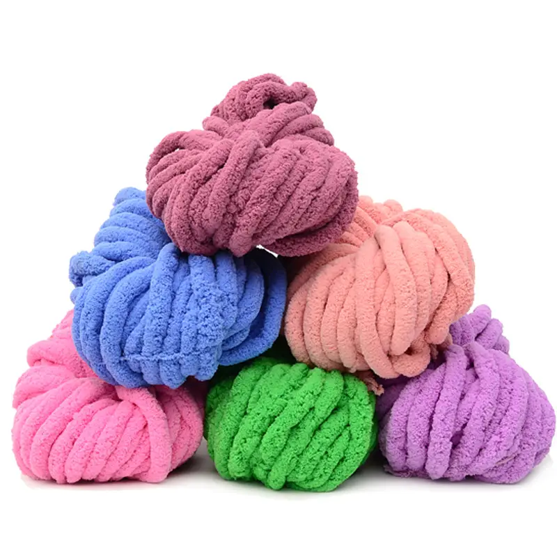 cat tail super thick ice thread handmade icelandic sausage yarn wool diy hand woven blanket cushion scarf pet nest