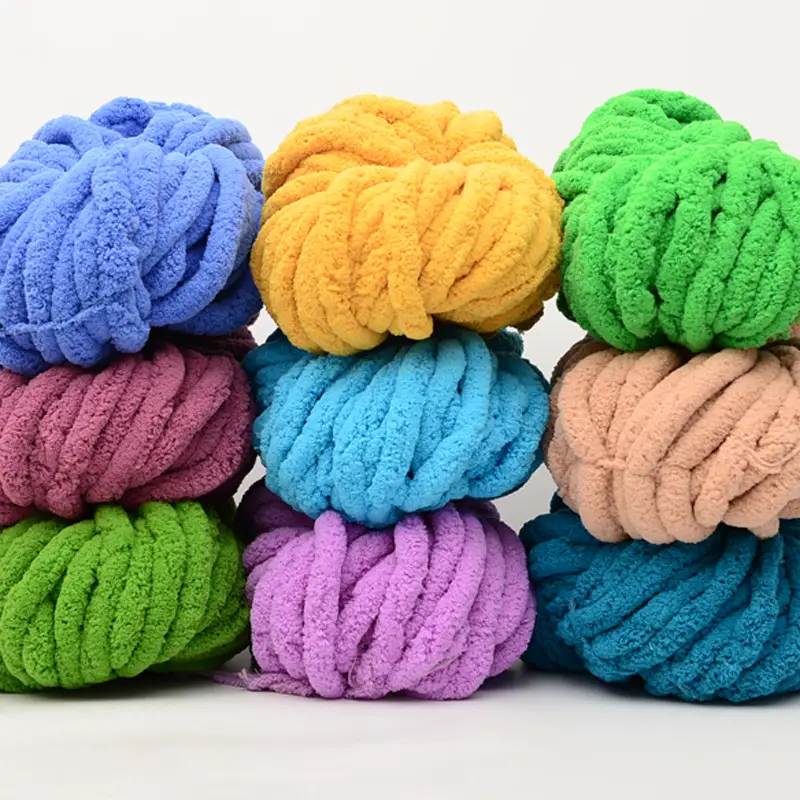 cat tail super thick ice thread handmade icelandic sausage yarn wool diy hand woven blanket cushion scarf pet nest