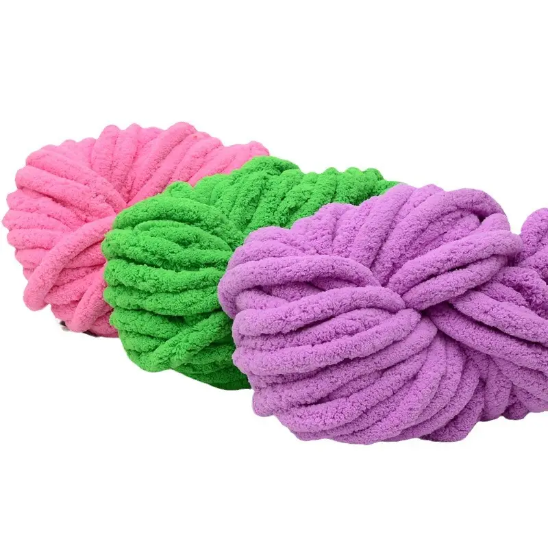cat tail super thick ice thread handmade icelandic sausage yarn wool diy hand woven blanket cushion scarf pet nest