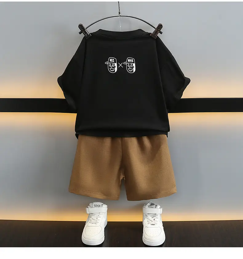 Piushuai Boys 2Pc Printed Shorts T-Shirt Set 5Yr — feature 13