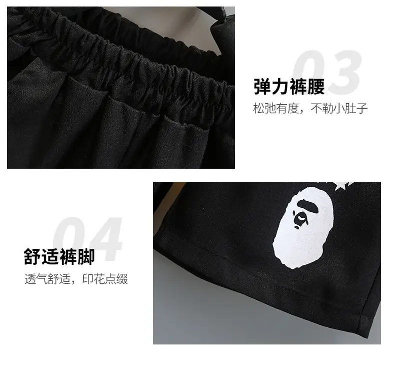 Piushuai Boys 2Pc Printed Shorts T-Shirt Set 5Yr — feature 5
