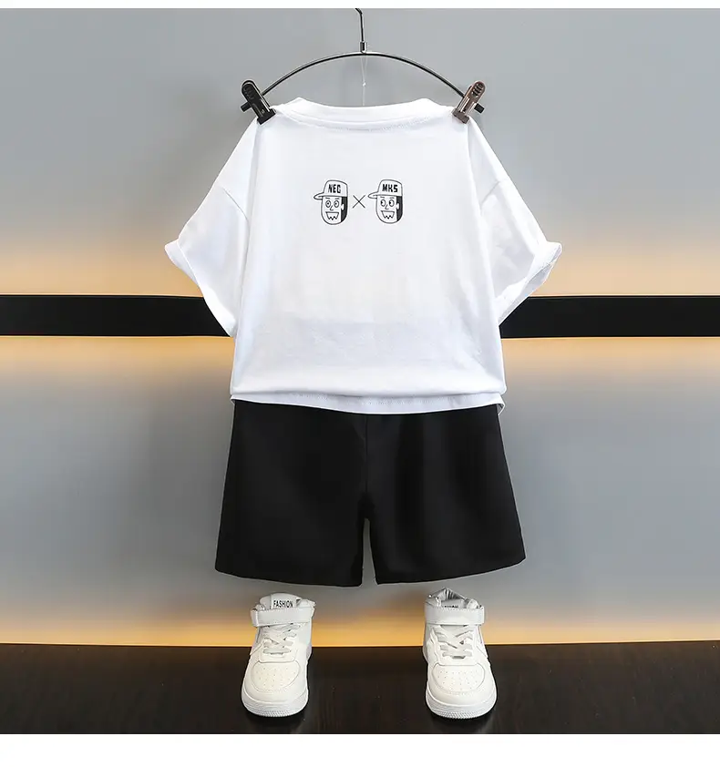 Piushuai Boys 2Pc Printed Shorts T-Shirt Set 5Yr — feature 9