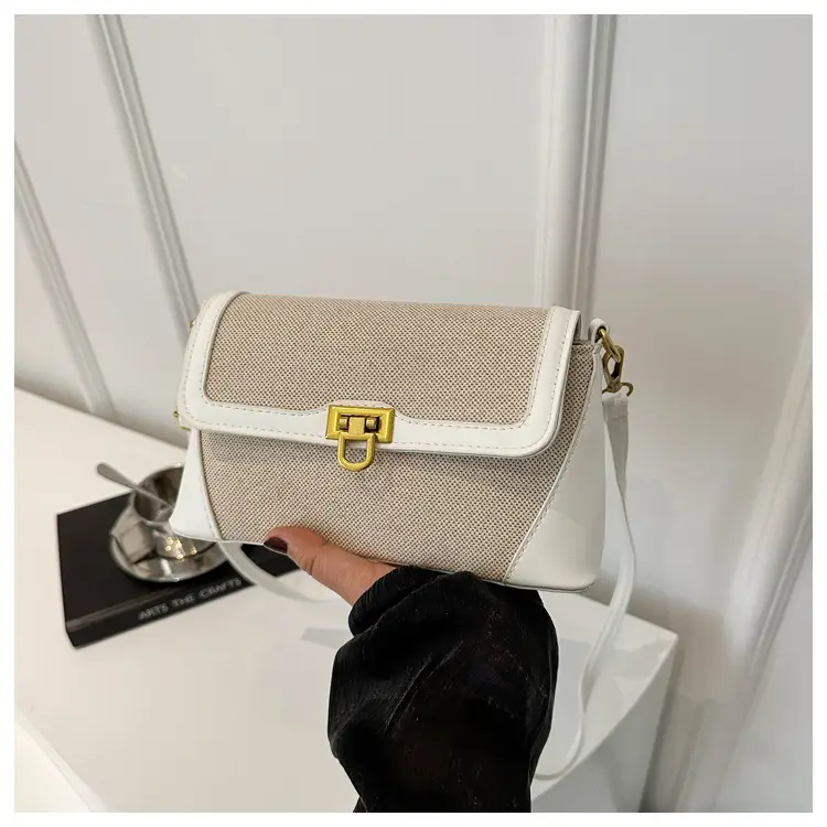 Women's Western Style Shoulder Bag Pink Grey Contrast 2024 — feature 19