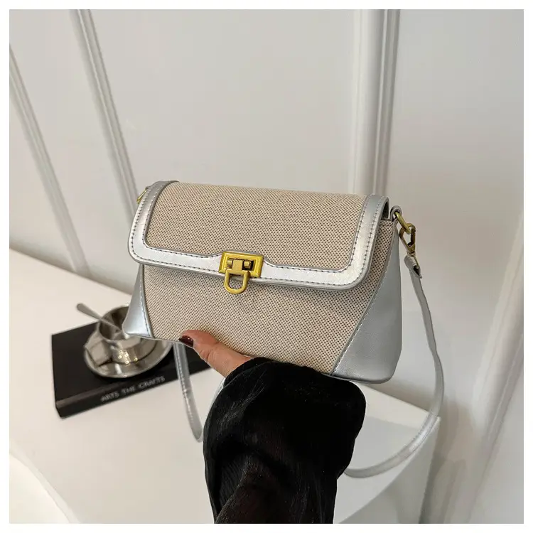 Women's Western Style Shoulder Bag Pink Grey Contrast 2024 — feature 20