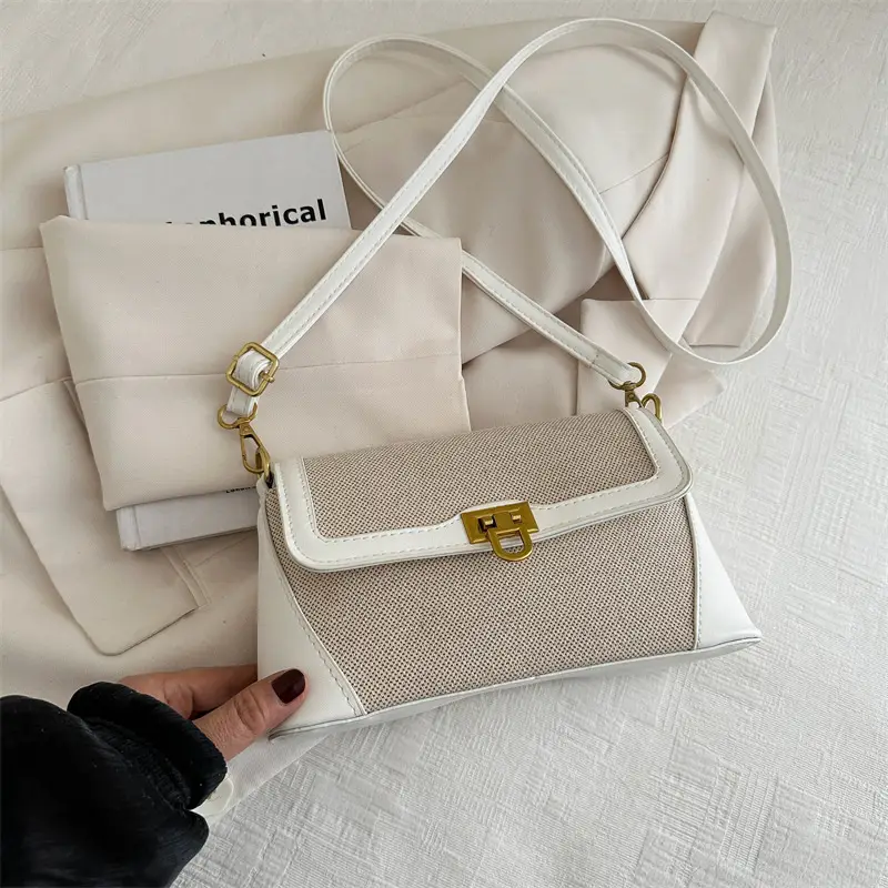 Women's Western Style Shoulder Bag Pink Grey Contrast 2024 - Image 2