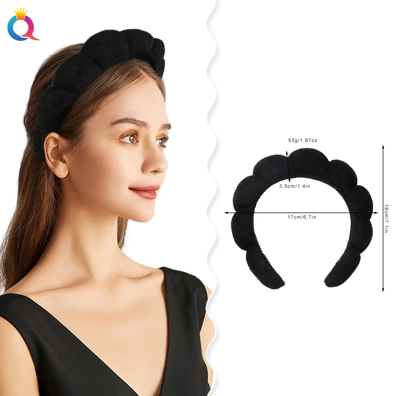 Black Cloud Shaped Hair Band for Women