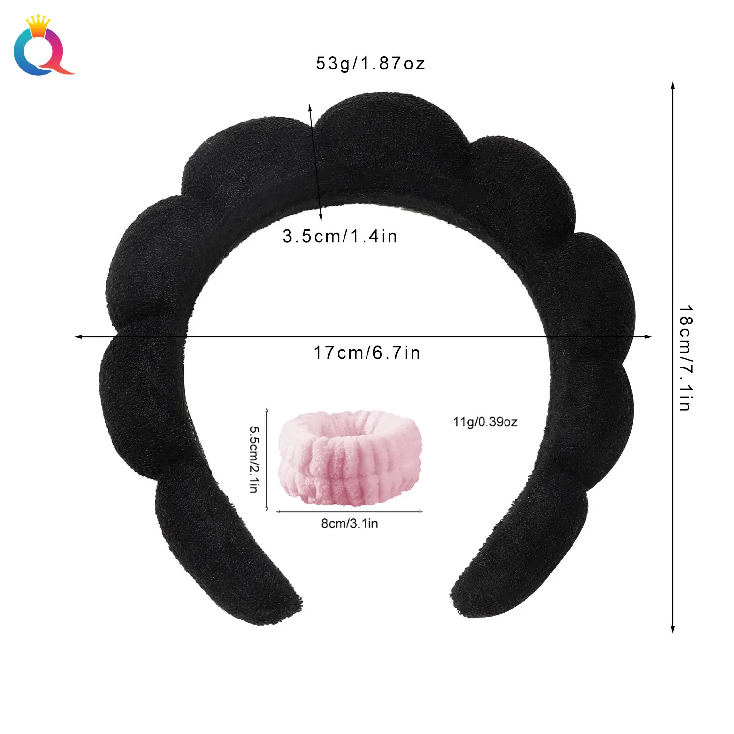 Black Cloud Shaped Hair Band for Women — feature 23