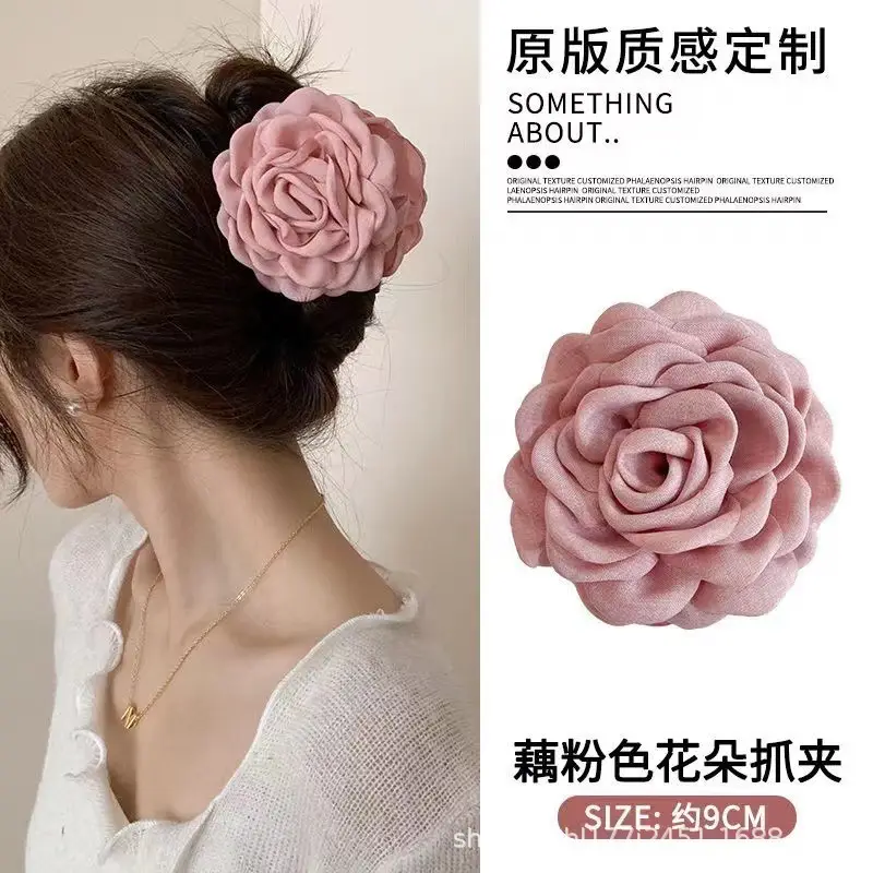 Red Rose Hairpin Clip 9cm Same Style - Image 2