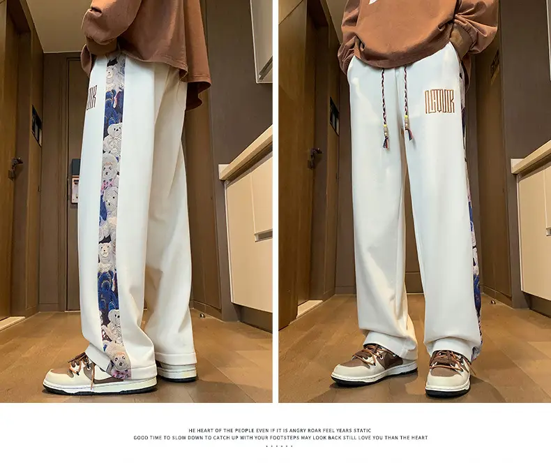 NASA Men's Embroidered Straight Pants Black 2024 — feature 10